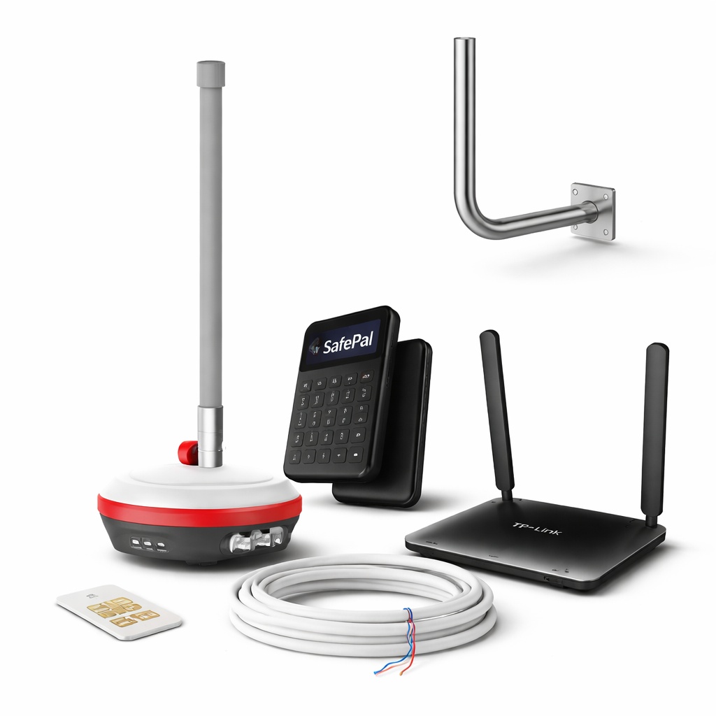 Zestaw DePIN: odbiornik HYFIX MGW 310, router, portfel Ledger